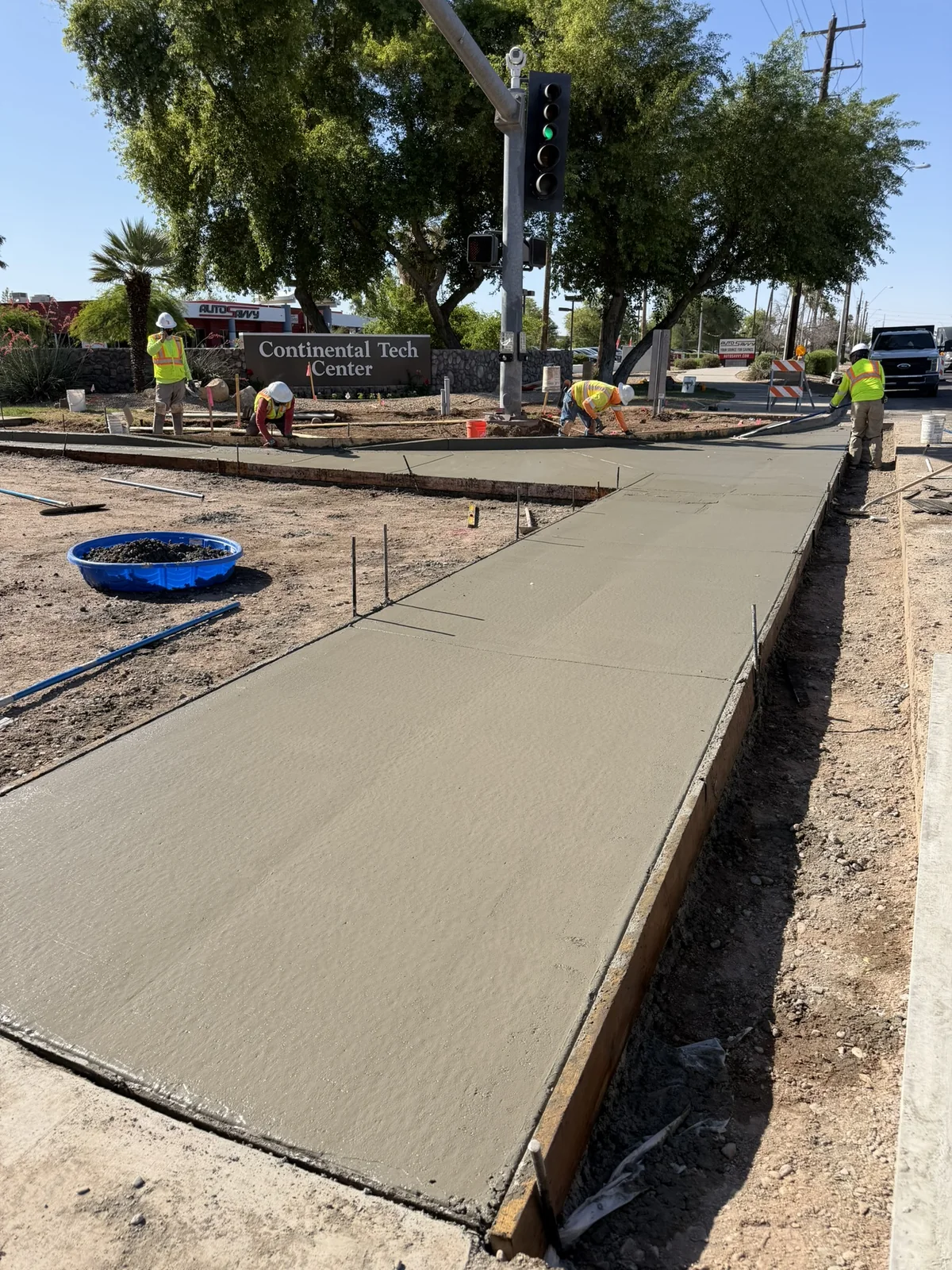 Completed sidewalk